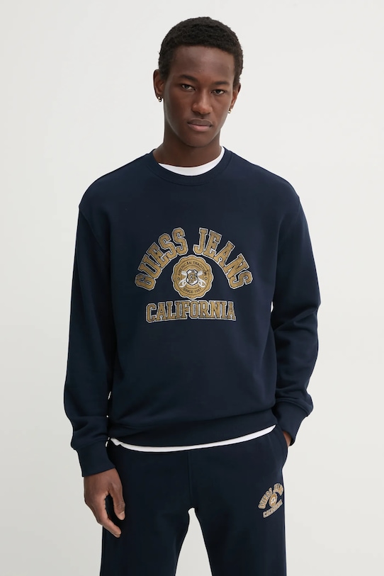 Хлопковая толстовка Guess Jeans, темно-синий
Хлопковая толстовка Guess Jeans, темно-синий