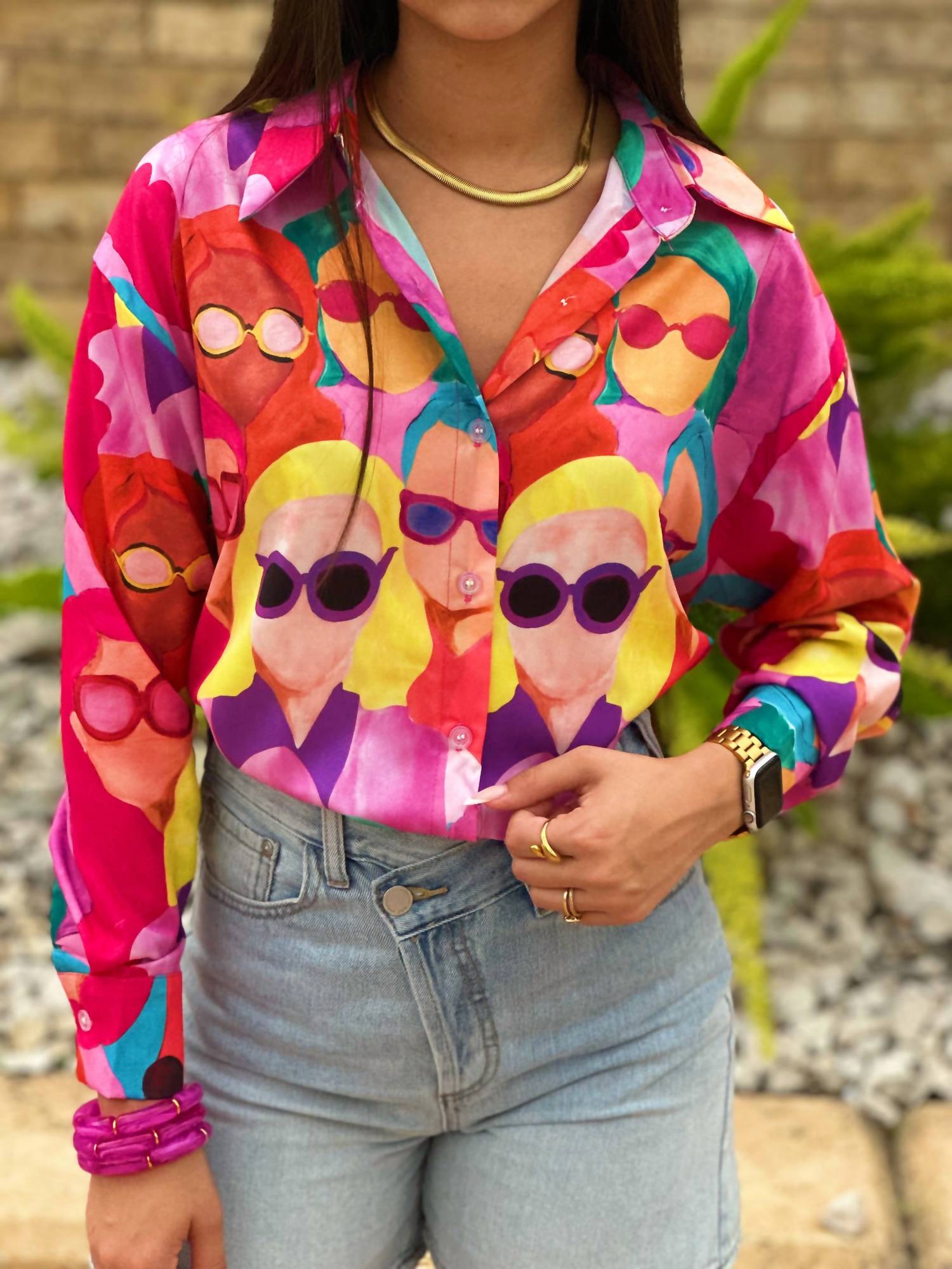 Рубашка Shady Lady с принтом солнцезащитных очков в розовых оттенках Galita
Рубашка Shady Lady с принтом солнцезащитных очков в розовых оттенках Galita