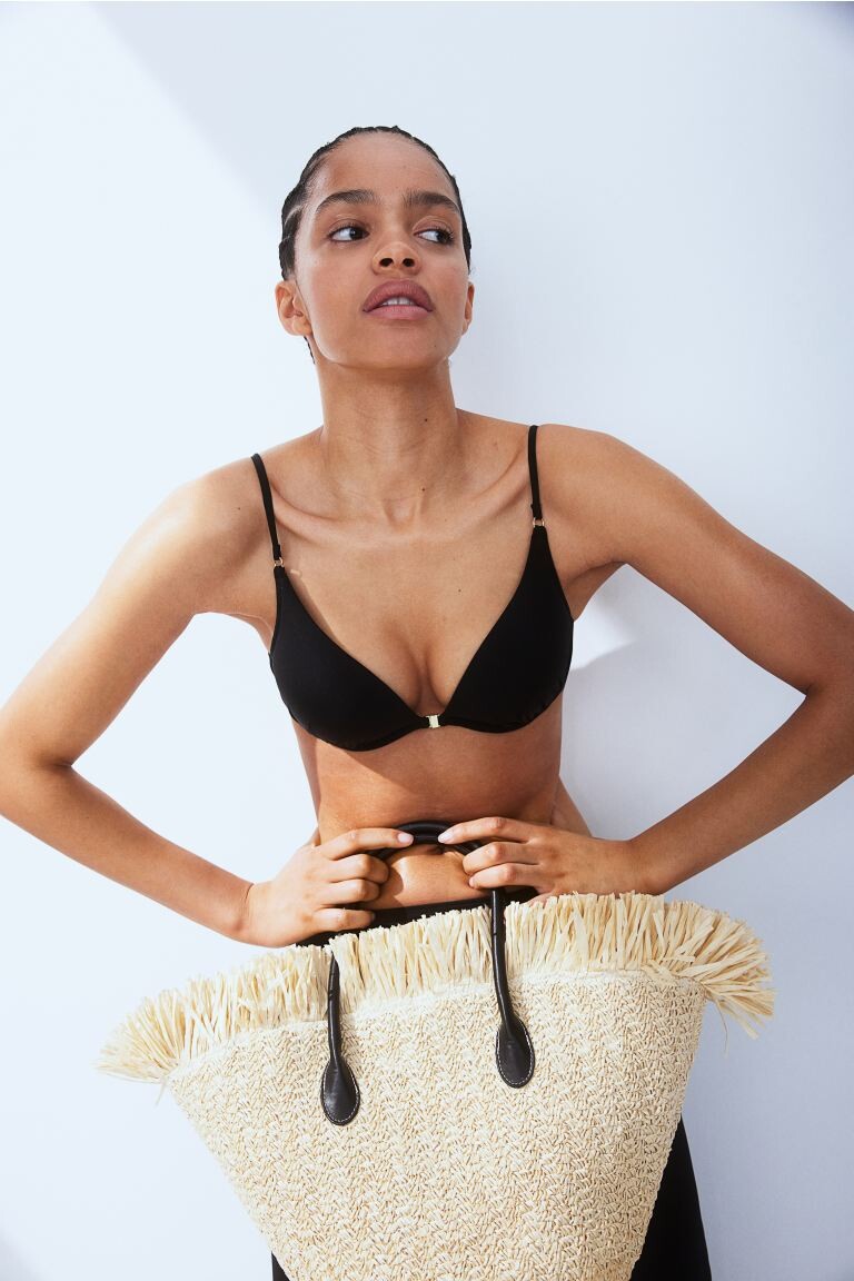 Топ бикини суперпуш-ап H&M, черный 
Топ бикини суперпуш-ап H&M, черный