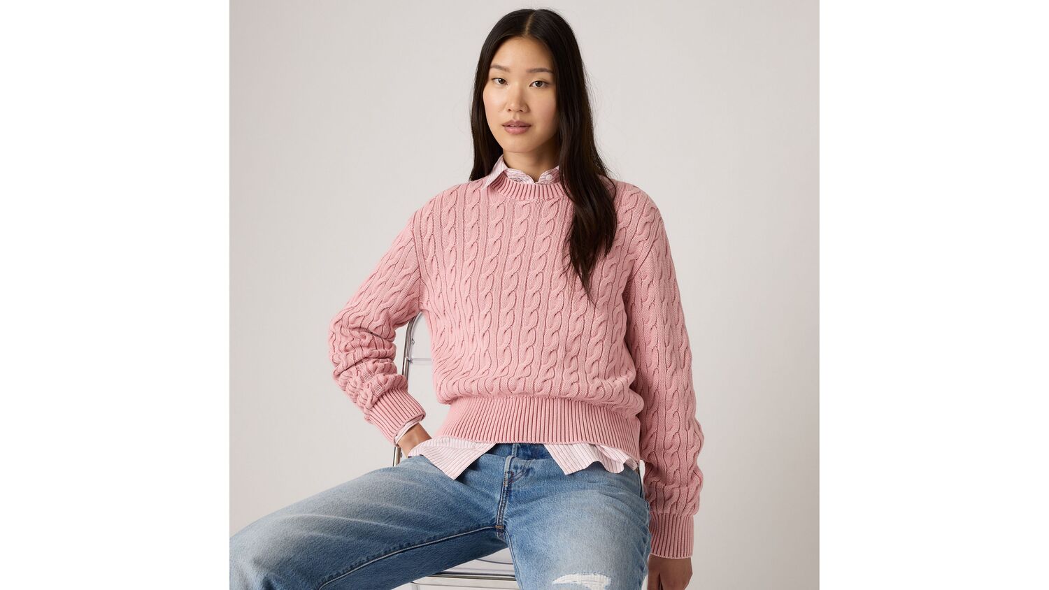 Пуловер Boyfriend Cable Crewneck Levi's, Peachskin - Pink
Пуловер Boyfriend Cable Crewneck Levi's, Peachskin - Pink