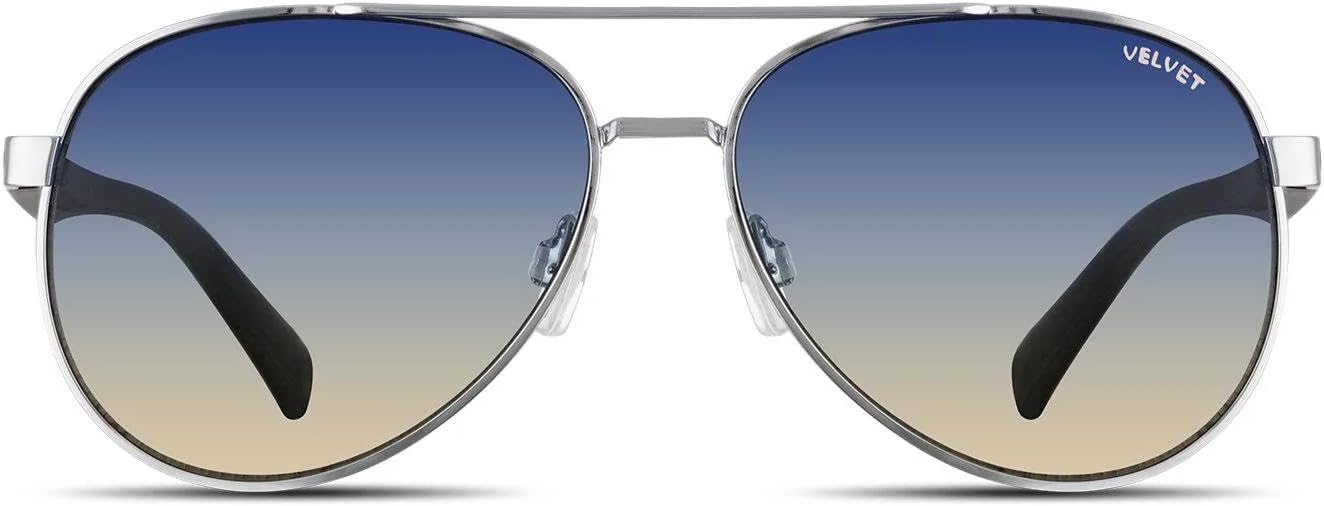 Солнцезащитные очки-авиаторы Velvet Eyewear для женщин, модель Bonnie, серебристый цвет - 100% защита от УФ-излучения - разработаны для женщин - произведено в США, размер Medium, Silver
Солнцезащитные очки-авиаторы Velvet Eyewear для женщин, модель Bonnie, серебристый цвет - 100% защита от УФ-излучения - разработаны для женщин - произведено в США, размер Medium, Silver