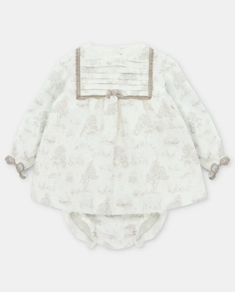 Комплект для малыша платье и трусики с фантазийным принтом цвета камня Martín Aranda
Комплект для малыша платье и трусики с фантазийным принтом цвета камня Martín Aranda