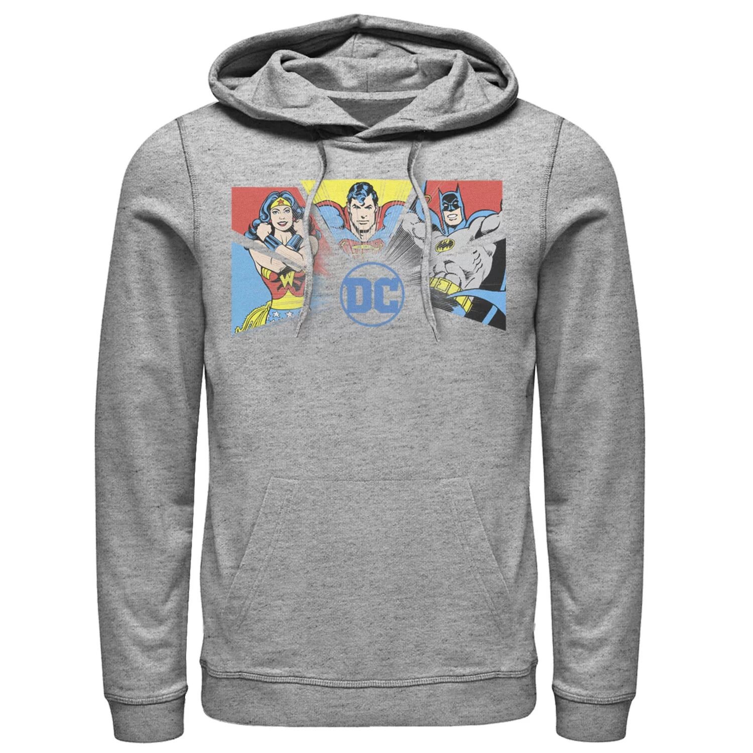 Мужская толстовка с логотипом Лиги справедливости The Big Three DC Licensed Character 
Мужская толстовка с логотипом Лиги справедливости The Big Three DC Licensed Character