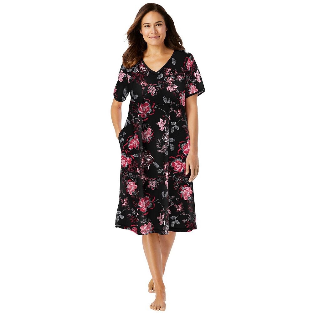 Женская короткая футболка-лежак Dreams & Co. больших размеров, цвет Black Bouquet
Женская короткая футболка-лежак Dreams & Co. больших размеров, цвет Black Bouquet