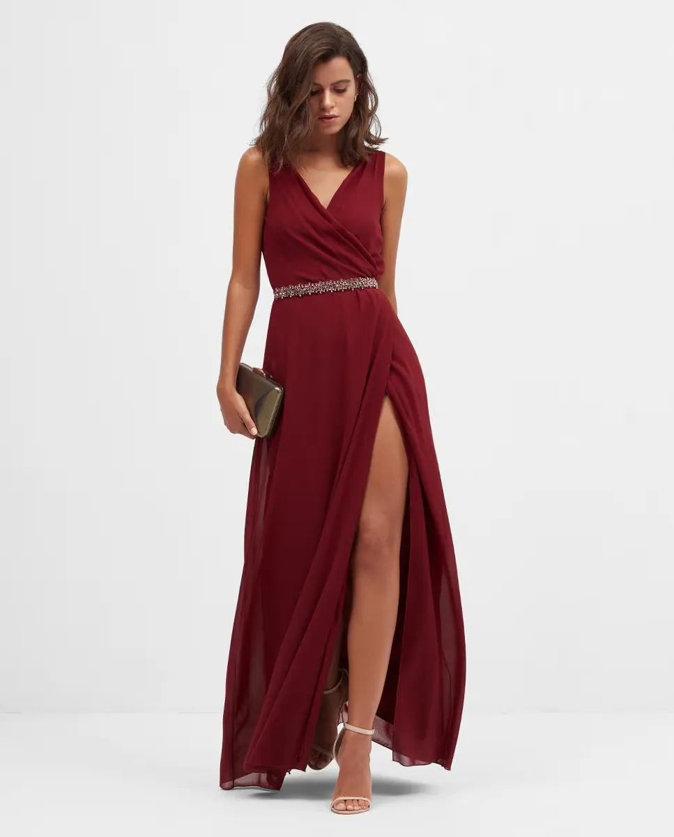 Длинное шифоновое платье без бретелек Veneno en la piel, красный
Длинное шифоновое платье без бретелек Veneno en la piel, красный