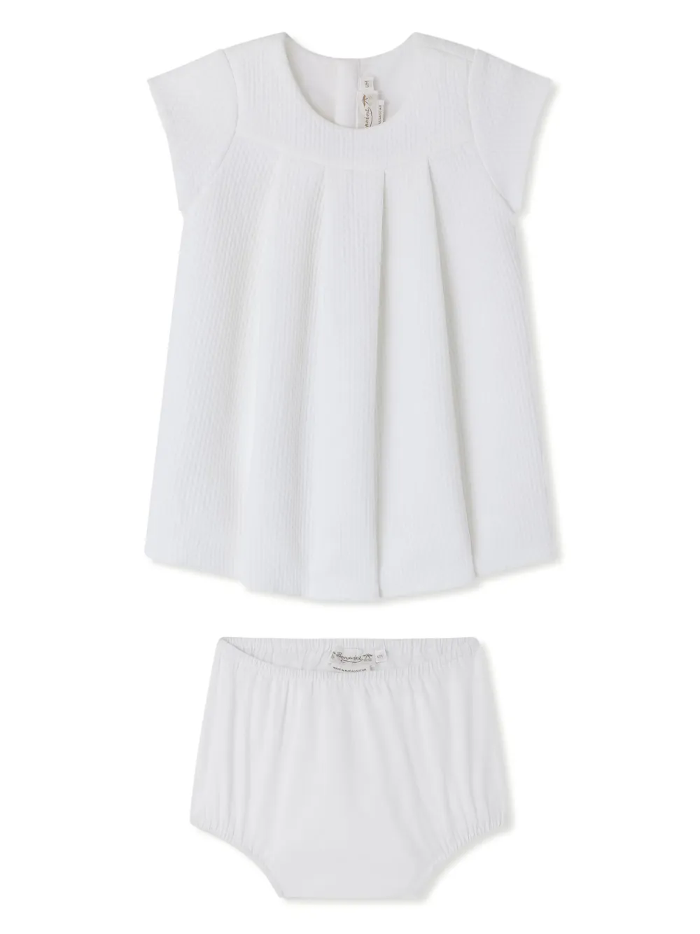 Комплект из плиссированного платья и блумеров Bonpoint, белый
Комплект из плиссированного платья и блумеров Bonpoint, белый