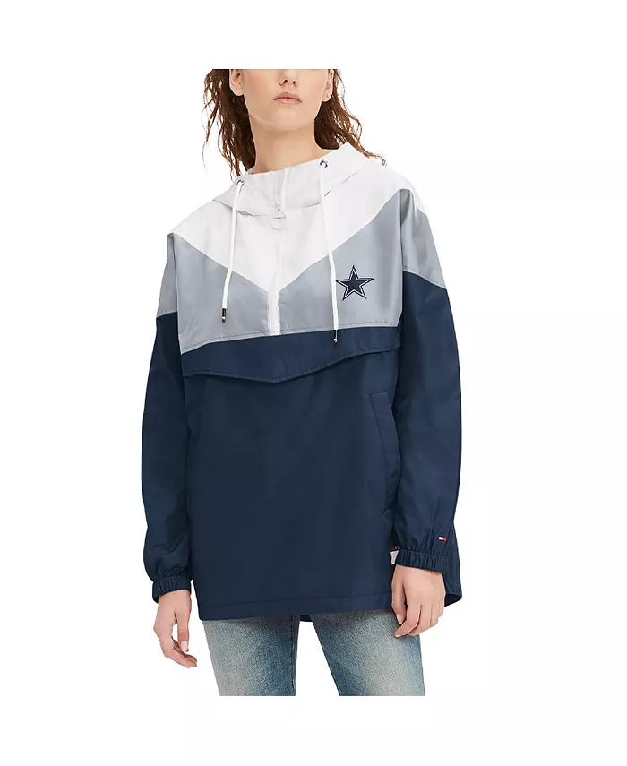 Женская белая, тёмно-синяя куртка-ветровка Staci с капюшоном и полумолнией Dallas Cowboys Tommy Hilfiger
Женская белая, тёмно-синяя куртка-ветровка Staci с капюшоном и полумолнией Dallas Cowboys Tommy Hilfiger