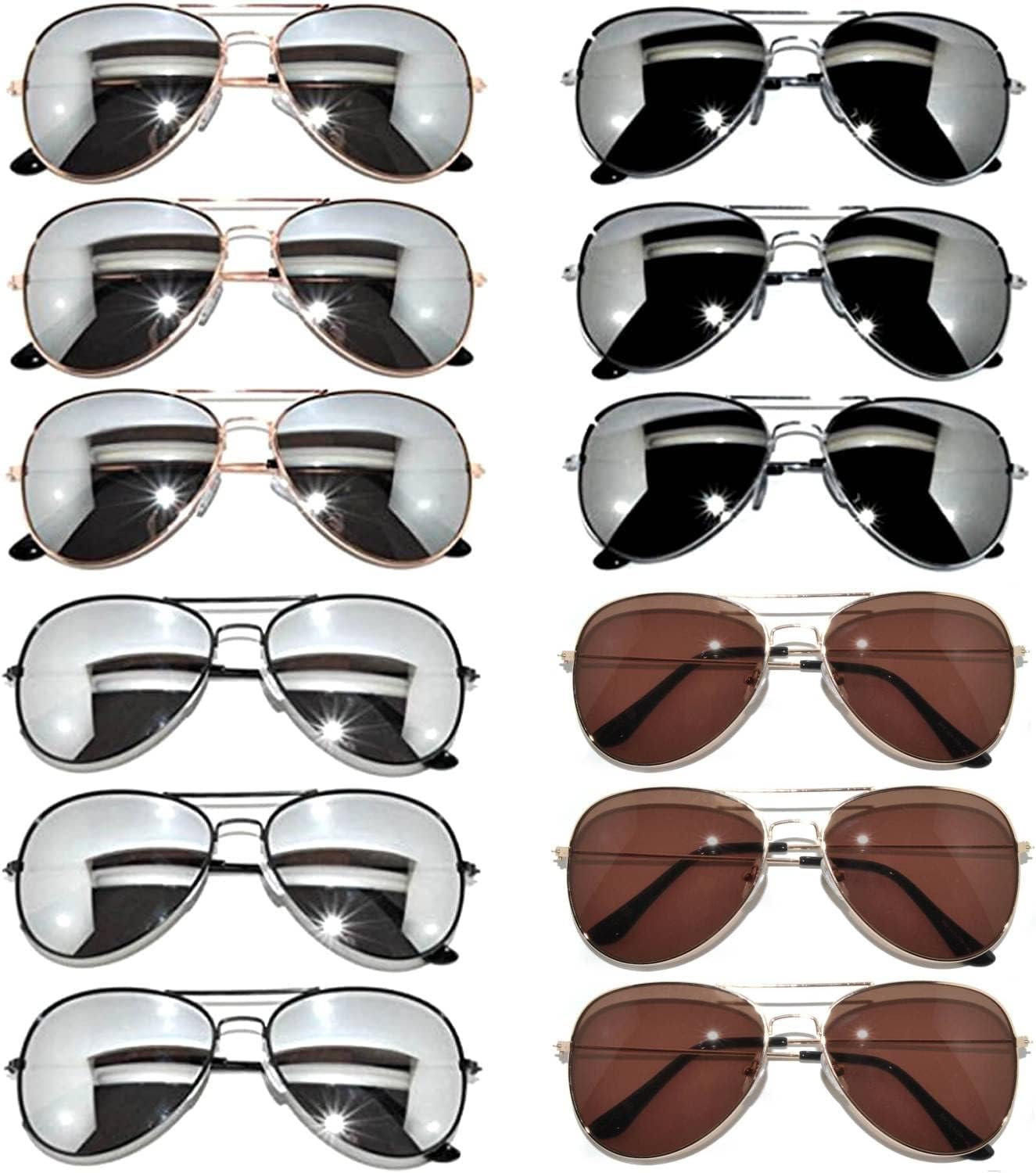 Солнцезащитные очки OWL в стиле «авиатор», 12 пар, оправа из металла золотого, серебряного и черного цвета, цветные, дымчатые, зеркальные линзы, Gold Mirror, Silver Mirror, Black Mirror, Gold Brown
Солнцезащитные очки OWL в стиле «авиатор», 12 пар, оправа из металла золотого, серебряного и черного цвета, цветные, дымчатые, зеркальные линзы, Gold Mirror, Silver Mirror, Black Mirror, Gold Brown