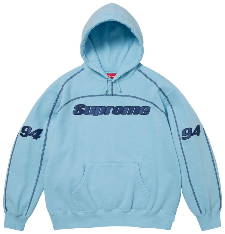 Толстовка Supreme Overlock с капюшоном, светло-голубая
Толстовка Supreme Overlock с капюшоном, светло-голубая