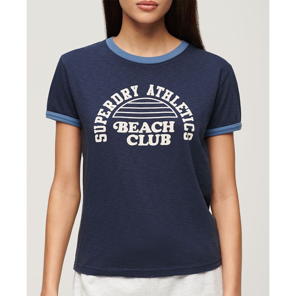 Футболка с коротким рукавом Superdry Beach Graphic Fitted Ringer, синий
Футболка с коротким рукавом Superdry Beach Graphic Fitted Ringer, синий