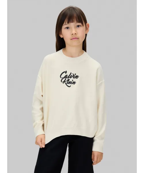 Свитер Regular fit Calvin Klein Jeans, бежевый 
Свитер Regular fit Calvin Klein Jeans, бежевый