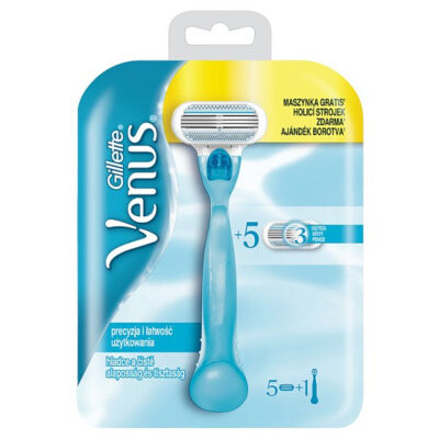 Gillette, Venus, ручка для бритвы + 5 картриджей
Gillette, Venus, ручка для бритвы + 5 картриджей