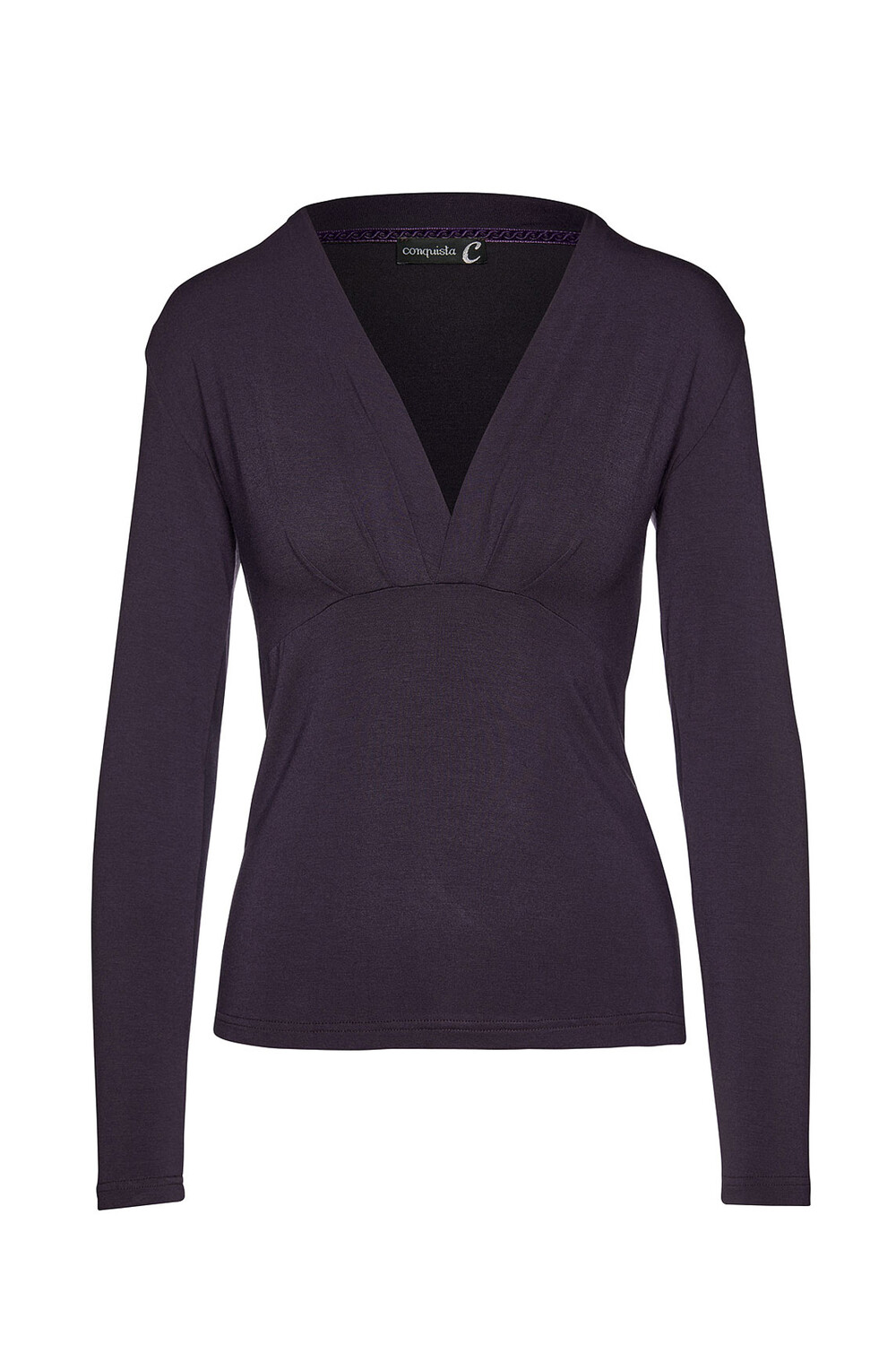 Чернильный топ с искусственным запахом и длинными рукавами из экологически чистого эластичного джерси Conquista, фиолетовый
Чернильный топ с искусственным запахом и длинными рукавами из экологически чистого эластичного джерси Conquista, фиолетовый
