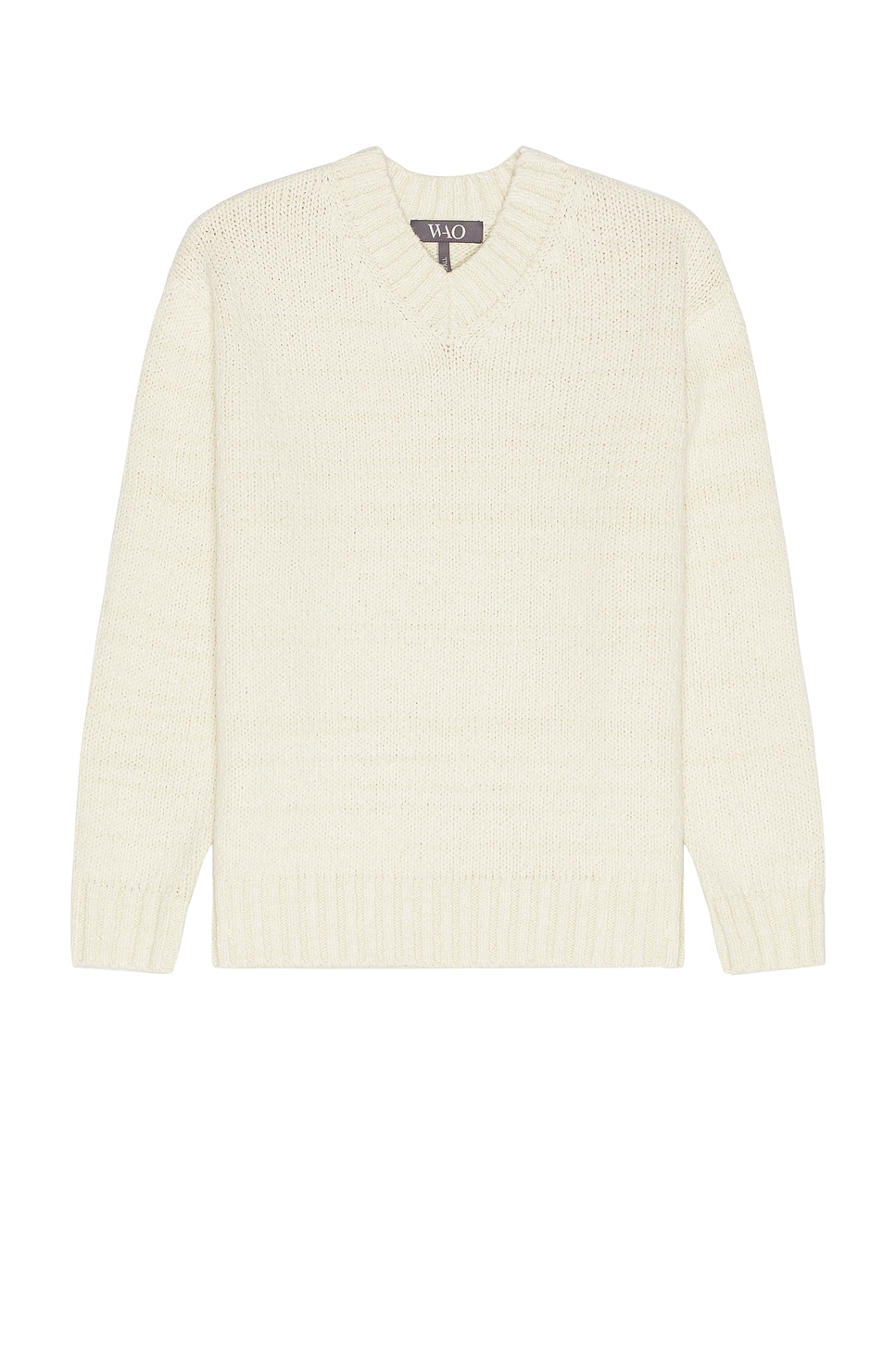 Свитер с V-образным вырезом из нити Slub Wao, Ivory
Свитер с V-образным вырезом из нити Slub Wao, Ivory