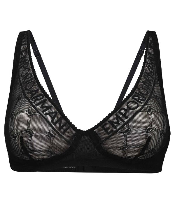 Кружевной бюстгальтер Emporio Armani, черный
Кружевной бюстгальтер Emporio Armani, черный