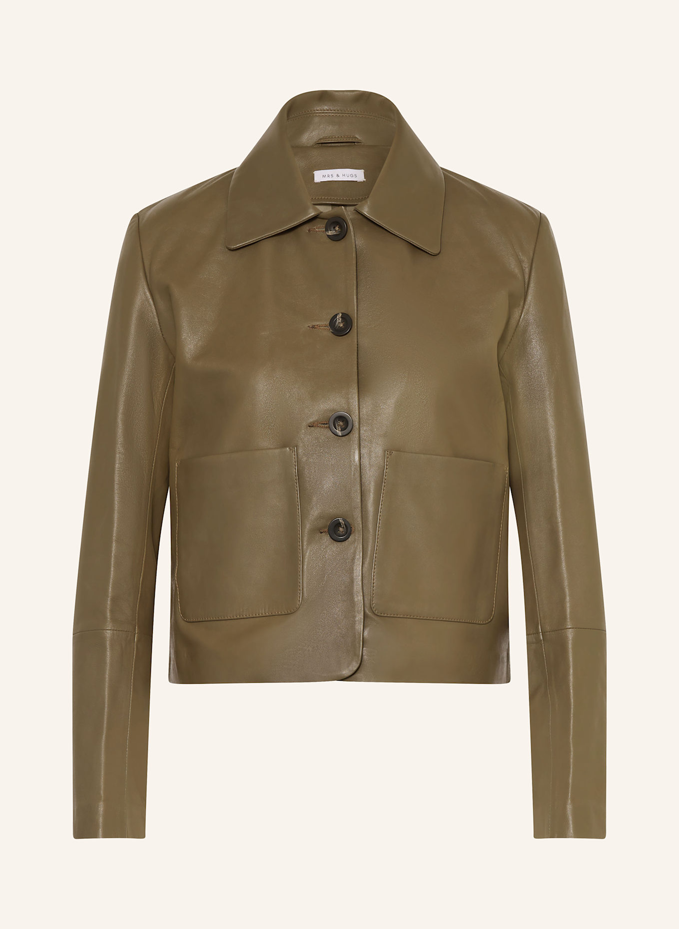 Кожаная куртка Mrs & Hugs, хаки
Кожаная куртка Mrs & Hugs, хаки
