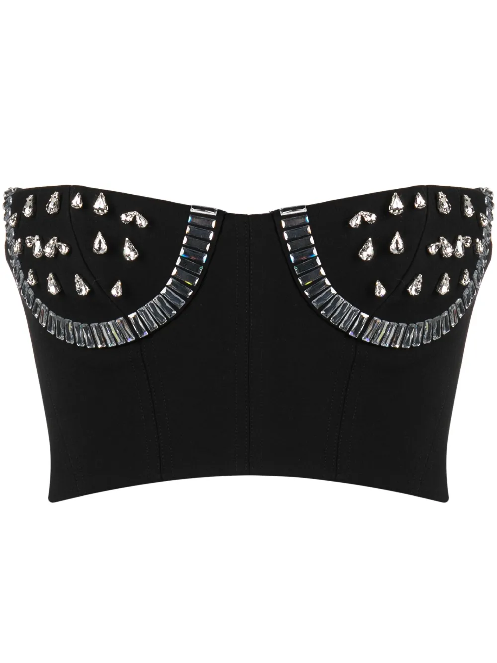 Топ без бретелей с кристаллами AREA, черный
Топ без бретелей с кристаллами AREA, черный