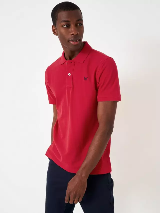 Поло Crew Clothing Classic Pique Cotton, цвет bright/red 
Поло Crew Clothing Classic Pique Cotton, цвет bright/red