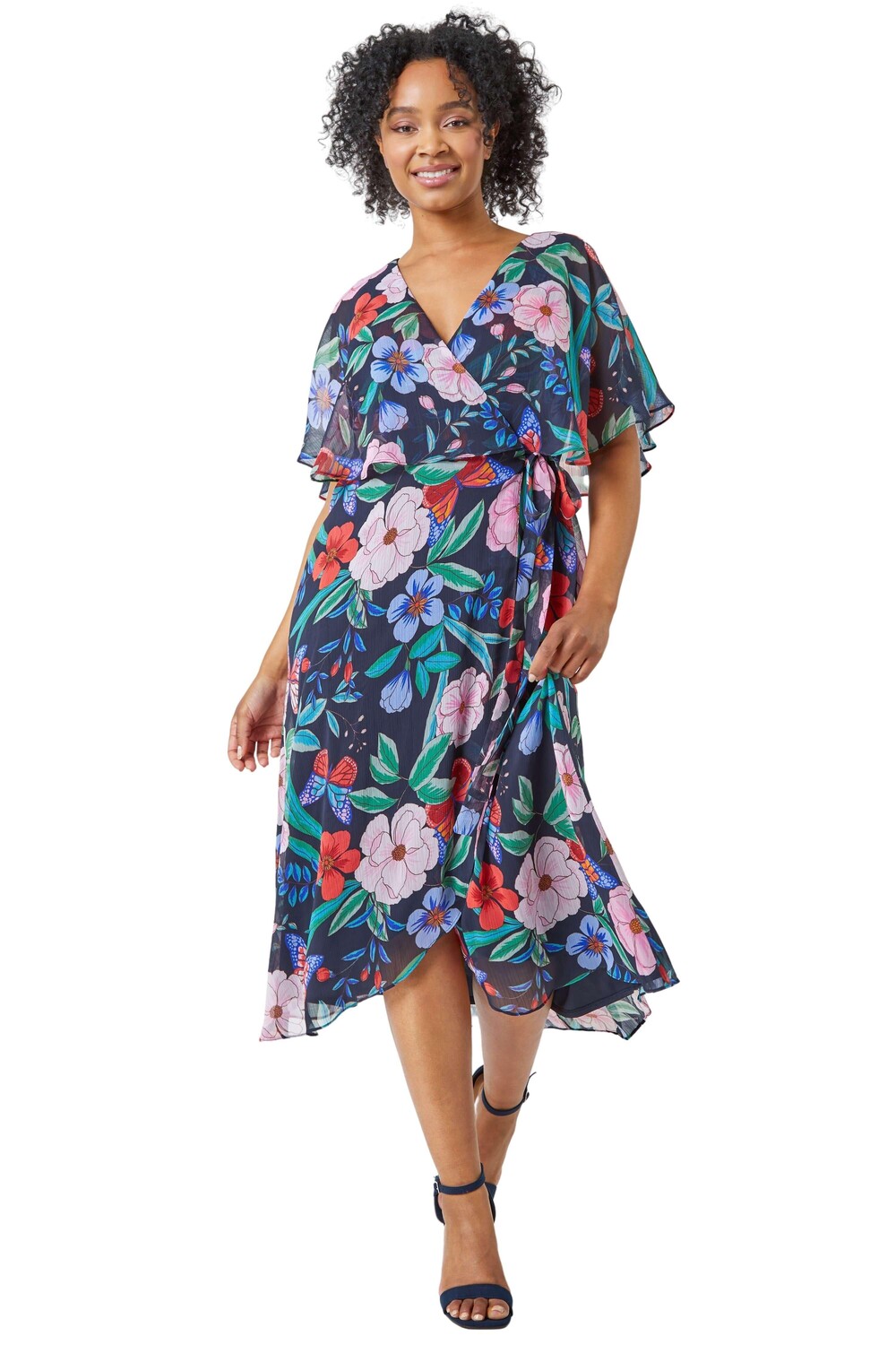 Шифоновое платье-накидка Petite с цветочным принтом Roman, синий
Шифоновое платье-накидка Petite с цветочным принтом Roman, синий