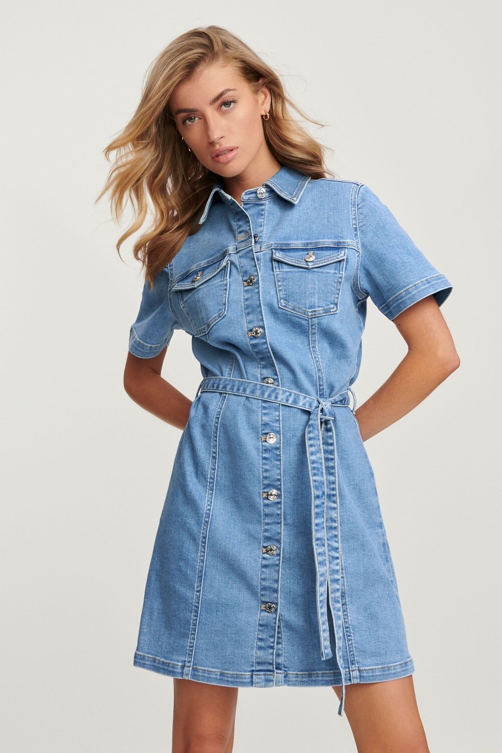 Джинсовое платье-рубашка с поясом Next, синий
Джинсовое платье-рубашка с поясом Next, синий