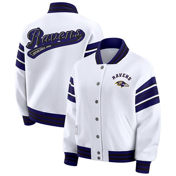 Женская белая толстовка-бомбер Baltimore Ravens plus size на молнии Wear By Erin Andrews
Женская белая толстовка-бомбер Baltimore Ravens plus size на молнии Wear By Erin Andrews