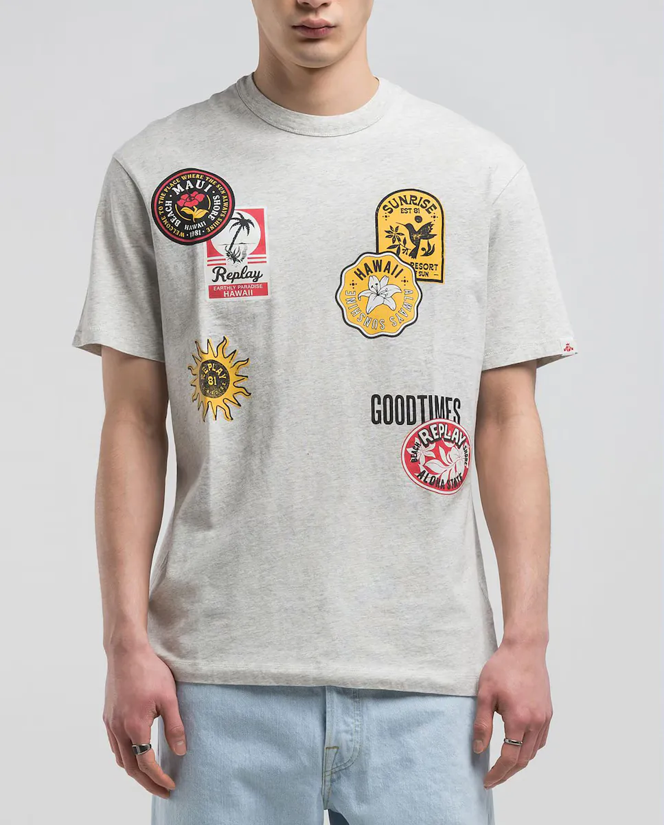 Мужская футболка с коротким рукавом и круглым вырезом Replay, светло-серый
Мужская футболка с коротким рукавом и круглым вырезом Replay, светло-серый