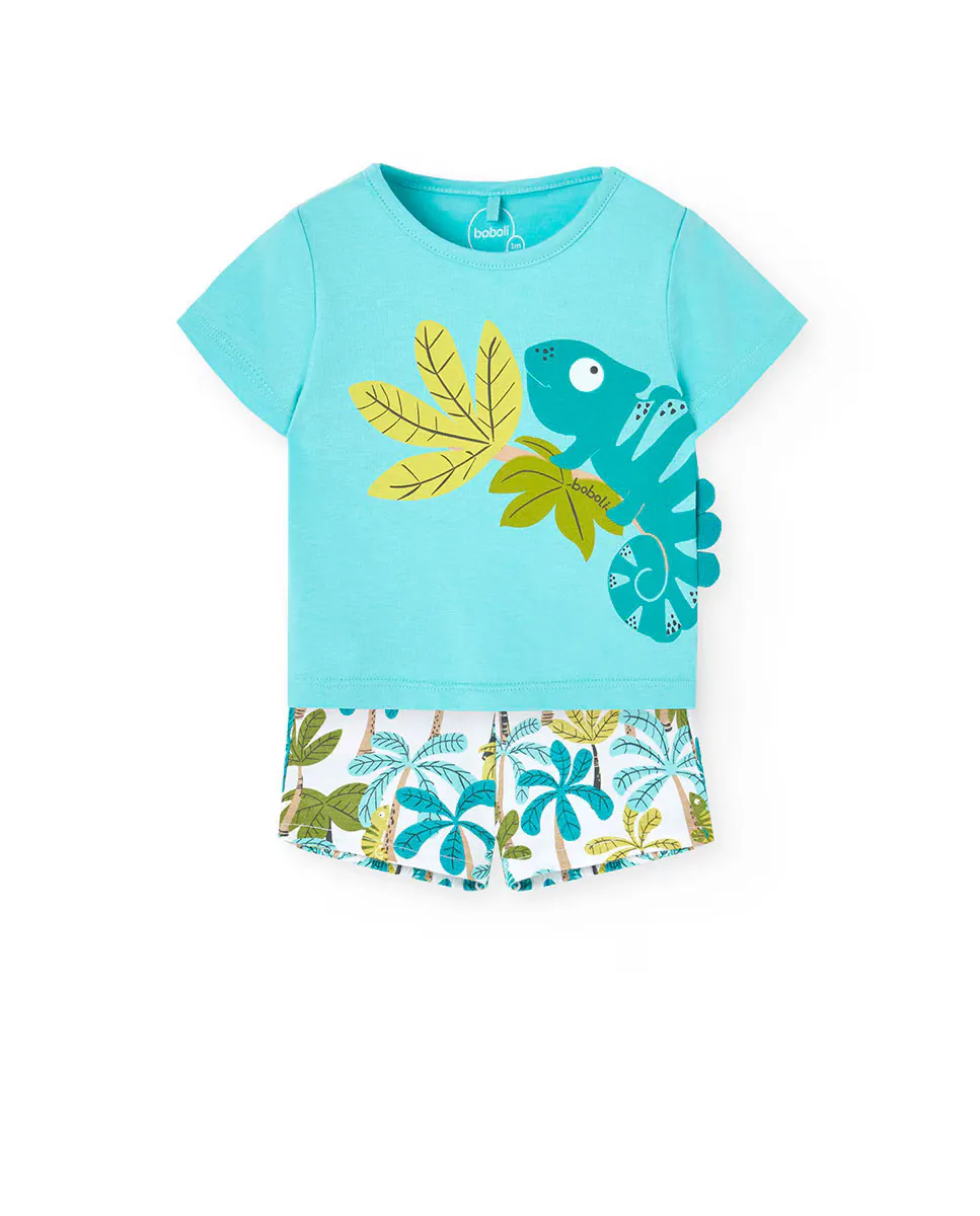 Комплект из футболки с принтом и шорт для мальчика Boboli, голубой
Комплект из футболки с принтом и шорт для мальчика Boboli, голубой