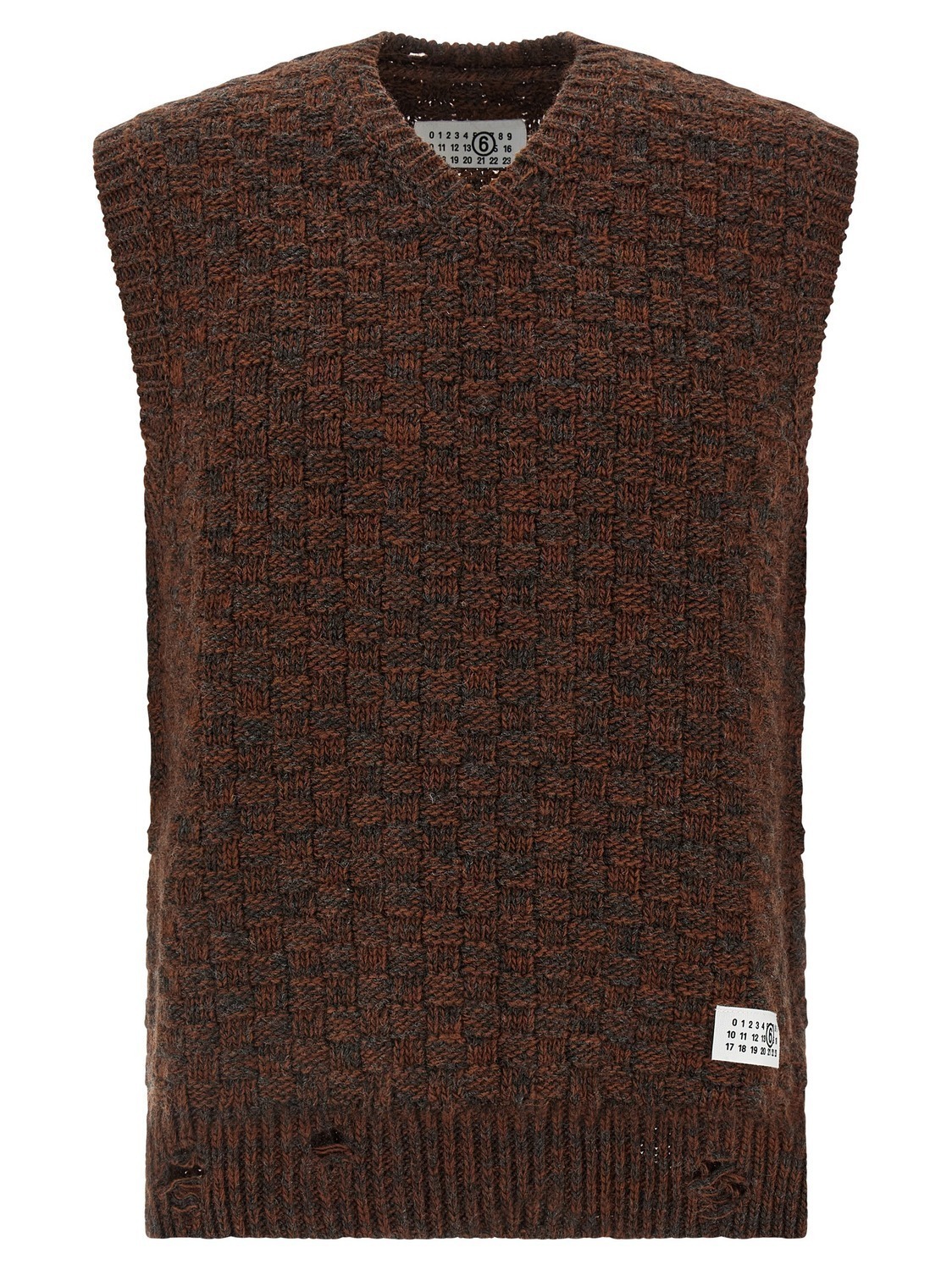 Вязаный жилет MM6 Maison Margiela, мультиколор
Вязаный жилет MM6 Maison Margiela, мультиколор