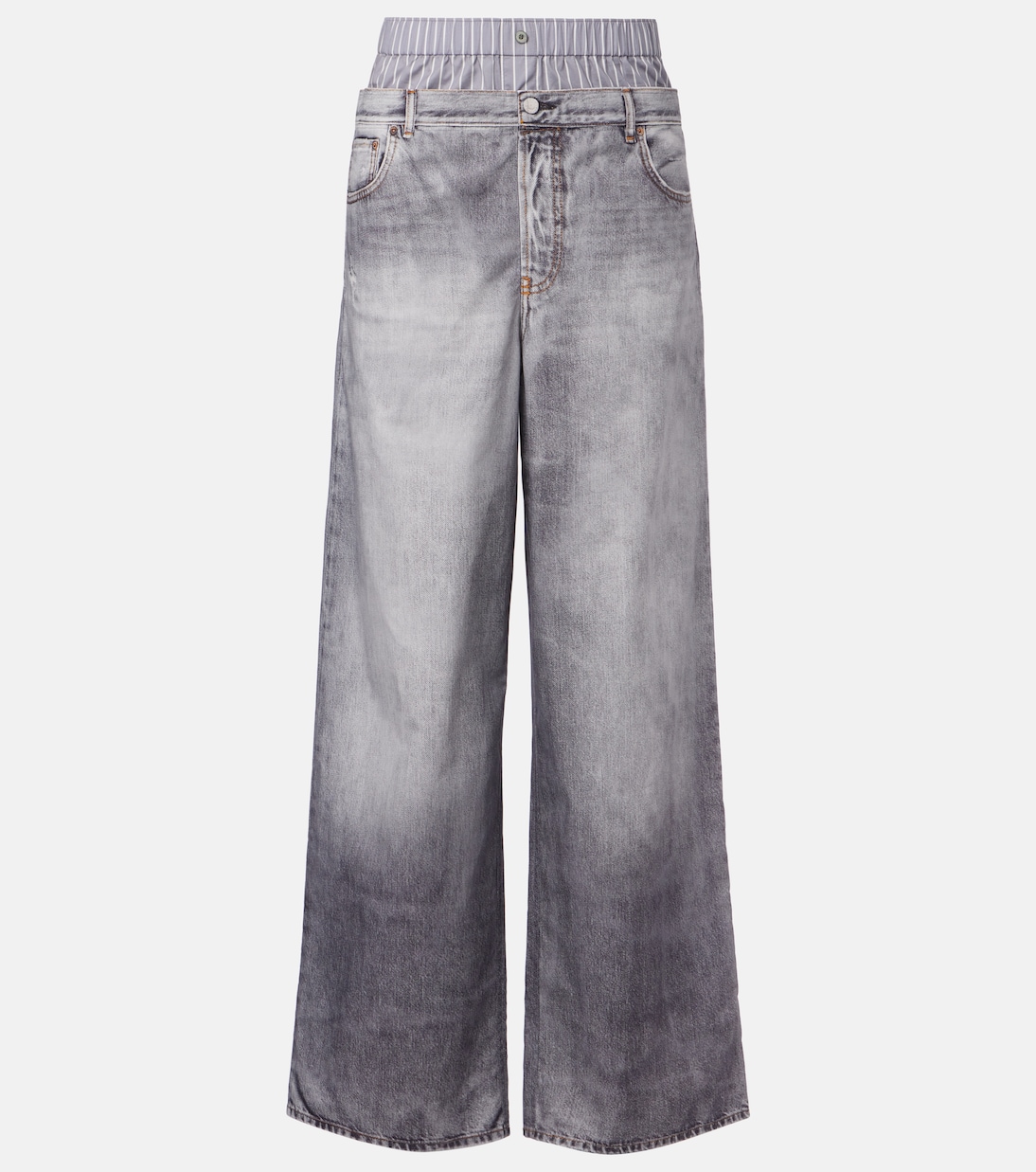 Широкие брюки из хлопкового поплина с принтом Acne Studios, серый
Широкие брюки из хлопкового поплина с принтом Acne Studios, серый