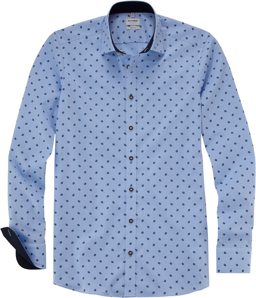 Рубашка делового кроя Slim Fit OLYMP, синий/темно-синий
Рубашка делового кроя Slim Fit OLYMP, синий/темно-синий