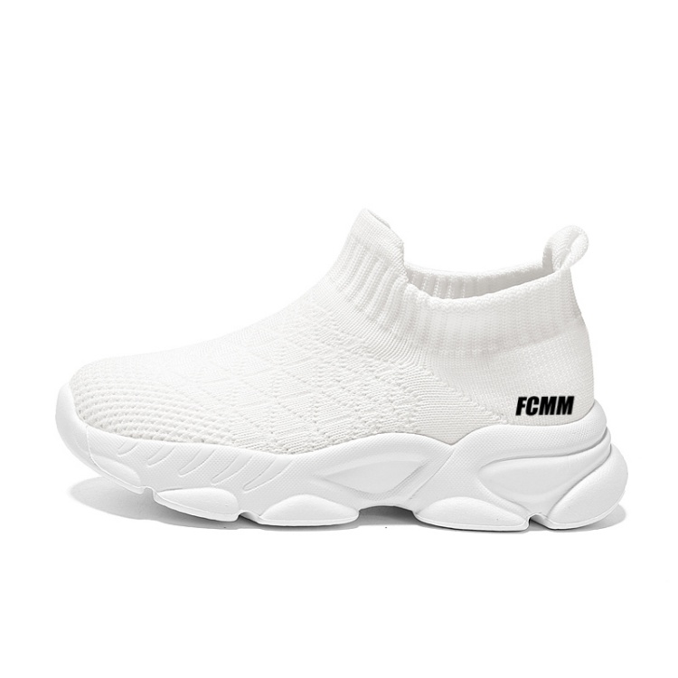 Противоскользящие и дышащие повседневные кроссовки средней высоты для детей FCMM, белый 
Противоскользящие и дышащие повседневные кроссовки средней высоты для детей FCMM, белый
