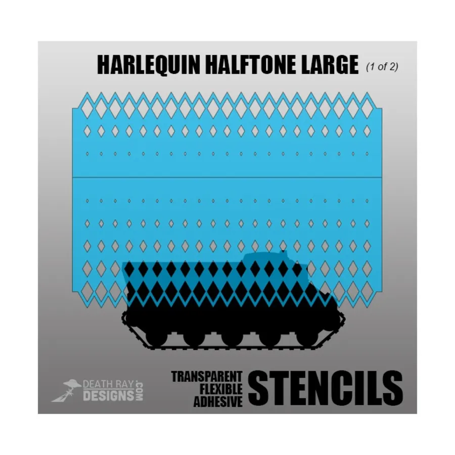Арлекин Полутона Большой, Death Mask Stencils (Death Ray Designs)
Арлекин Полутона Большой, Death Mask Stencils (Death Ray Designs)