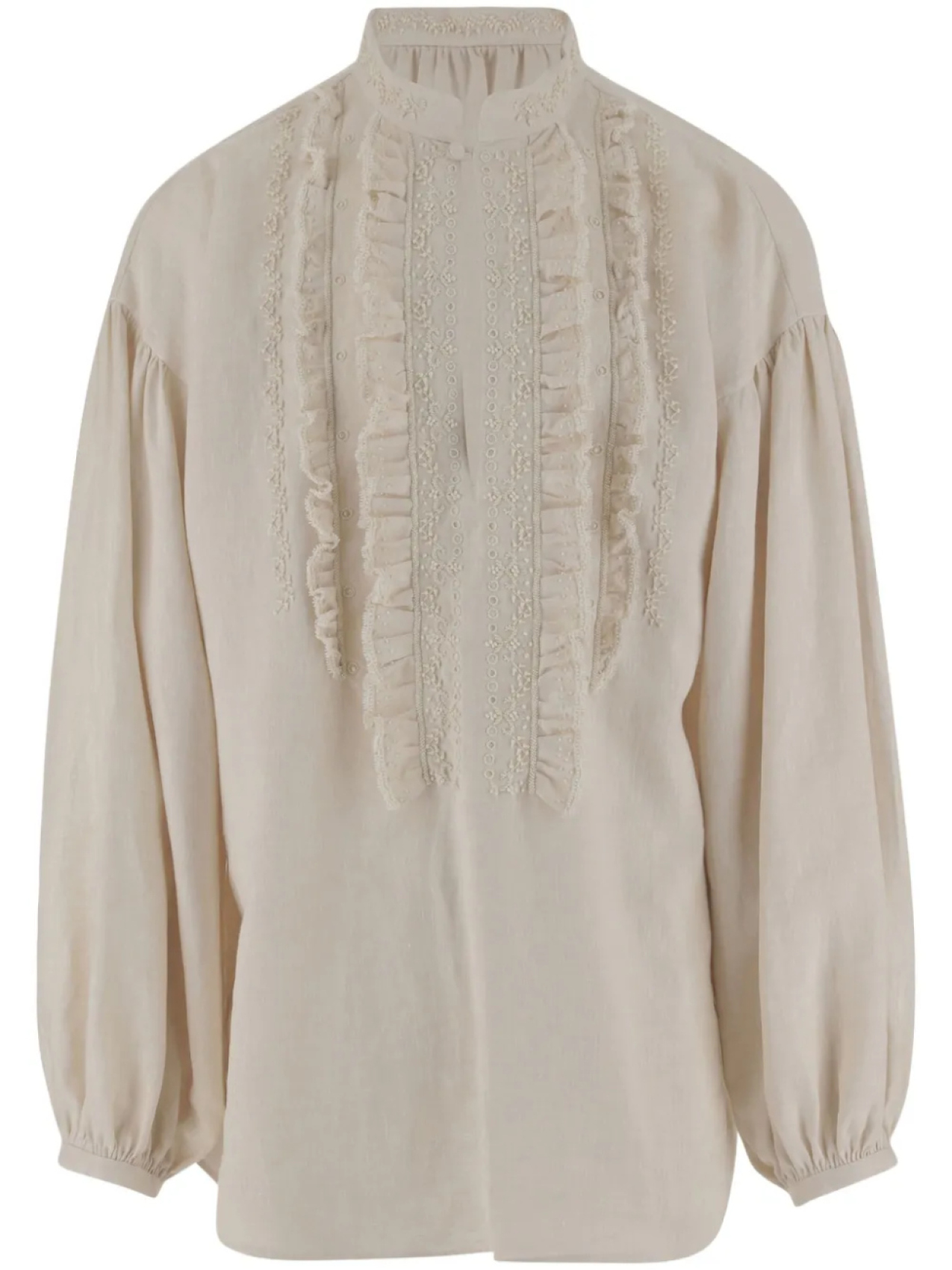 Рубашка с вышивкой от Valentino Garavani с оборками, нейтральный
Рубашка с вышивкой от Valentino Garavani с оборками, нейтральный