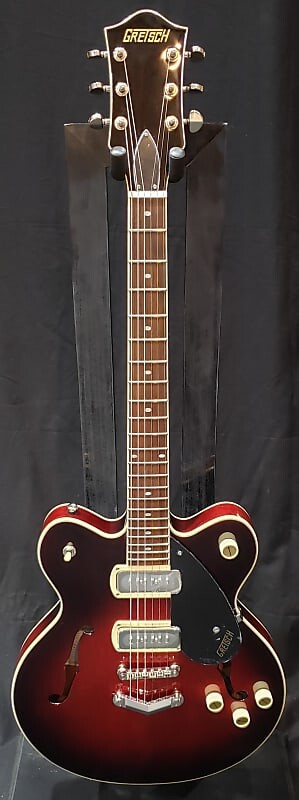 Электрогитара Gretsch G2622-P90 Streamliner Center Block Double Cutaway with V-Stoptail 2021 Claret Burst
Электрогитара Gretsch G2622-P90 Streamliner Center Block Double Cutaway with V-Stoptail 2021 Claret Burst