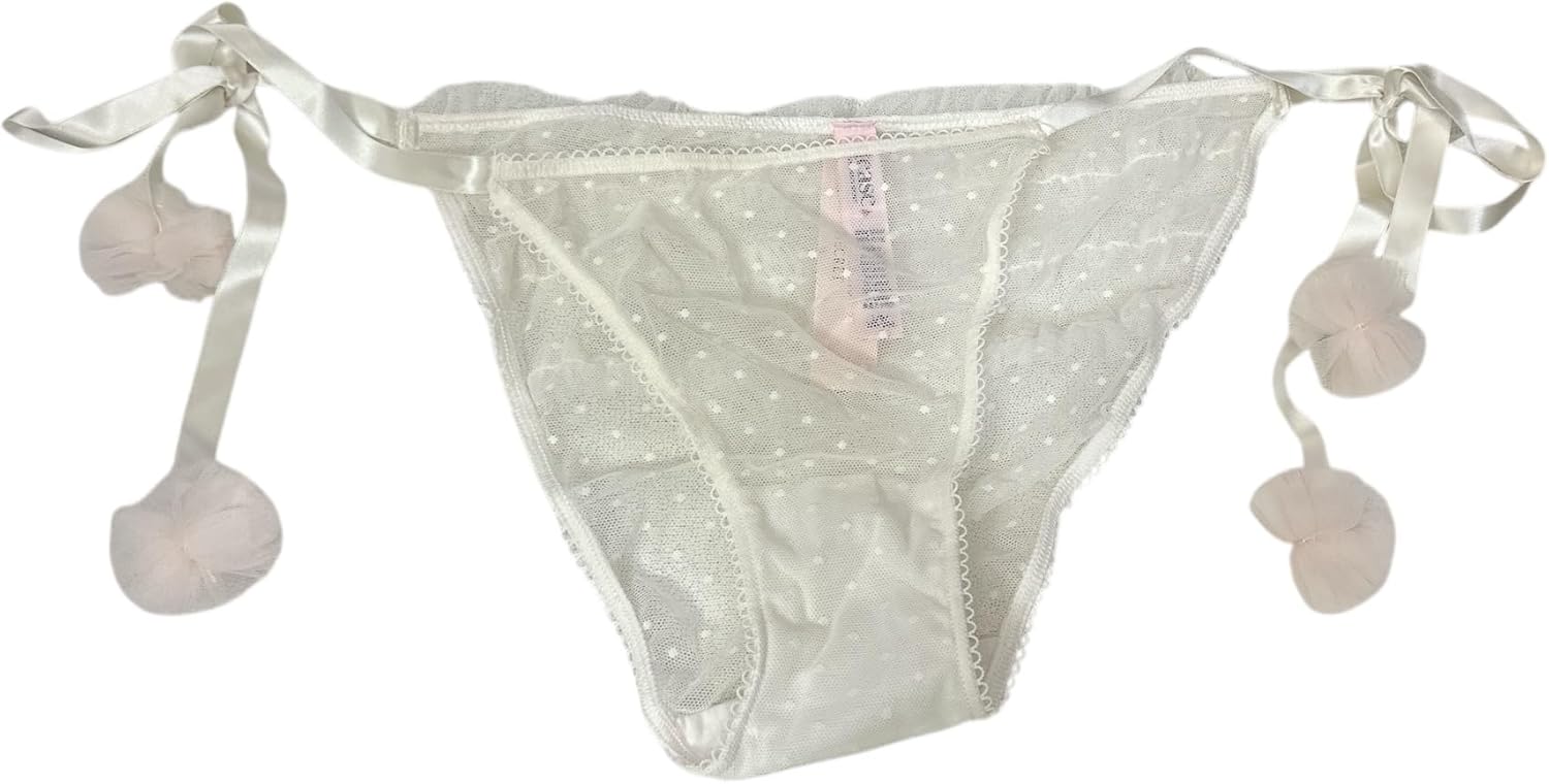 Трусики-бикини Victoria's Secret Bridal с рюшами из тюля и помпонами, цвет белый, новые, White
Трусики-бикини Victoria's Secret Bridal с рюшами из тюля и помпонами, цвет белый, новые, White