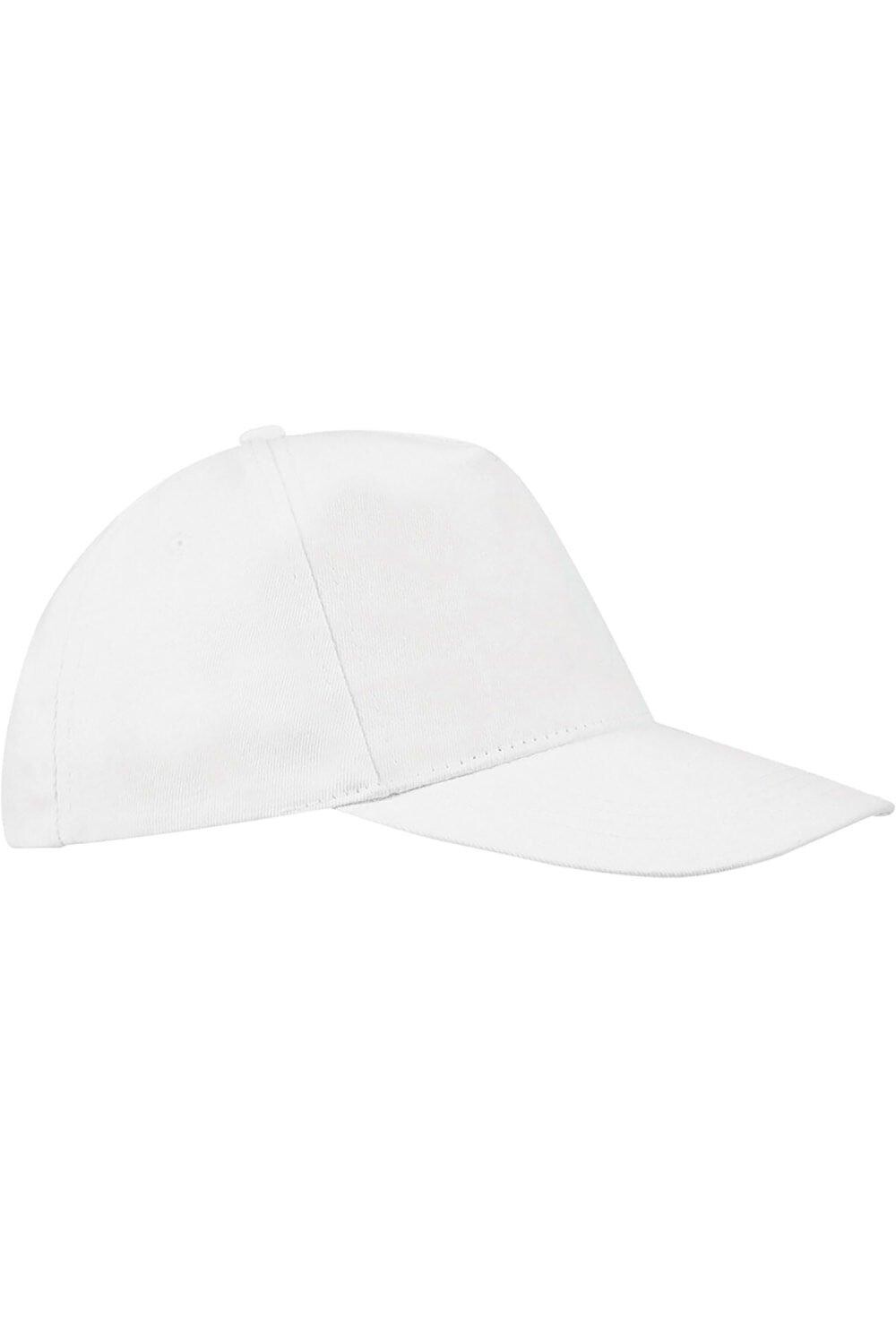 Бейсбольная кепка Buzz с 5 панелями SOL'S, белый 
Бейсбольная кепка Buzz с 5 панелями SOL'S, белый