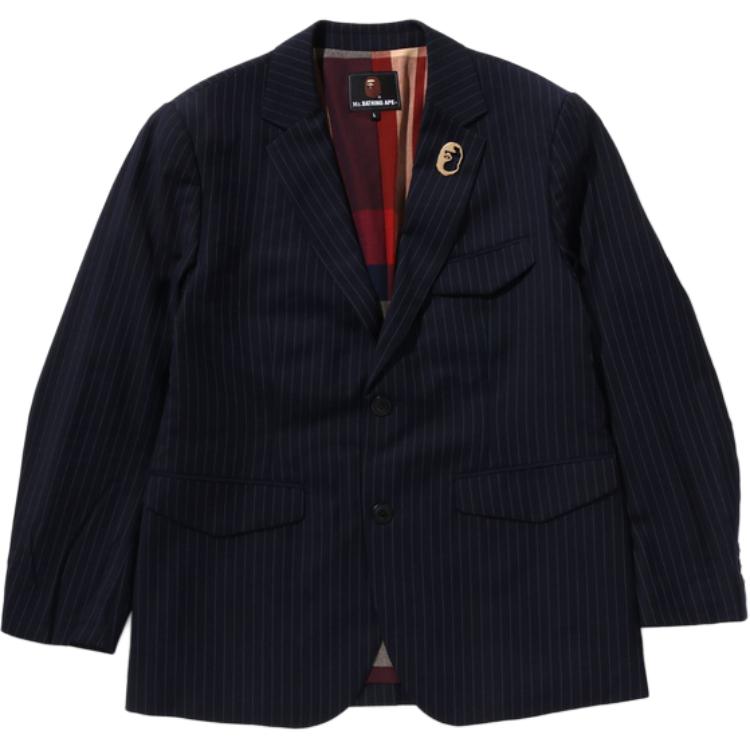 A BATHING APE Полосатый блейзер Bape, Dark Blue NYX
A BATHING APE Полосатый блейзер Bape, Dark Blue NYX