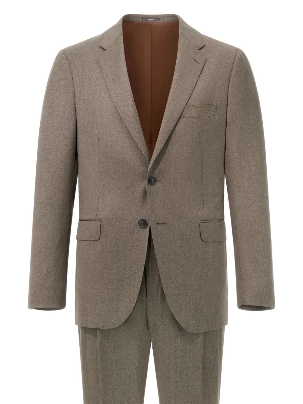 Шерстяной костюм с узором в елочку Boggi Milano, коричневый
Шерстяной костюм с узором в елочку Boggi Milano, коричневый