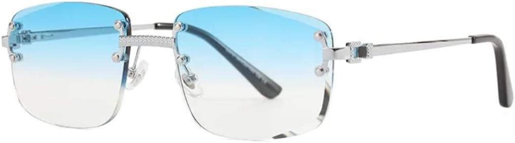 Солнцезащитные очки с защитой от УФ-излучения UV400 | Безободковая металлическая оправа, градиентный синий цвет | для женщин и мужчин, для занятий спортом на открытом воздухе и вождения DSVIGF, 07
Солнцезащитные очки с защитой от УФ-излучения UV400 | Безободковая металлическая оправа, градиентный синий цвет | для женщин и мужчин, для занятий спортом на открытом воздухе и вождения DSVIGF, 07