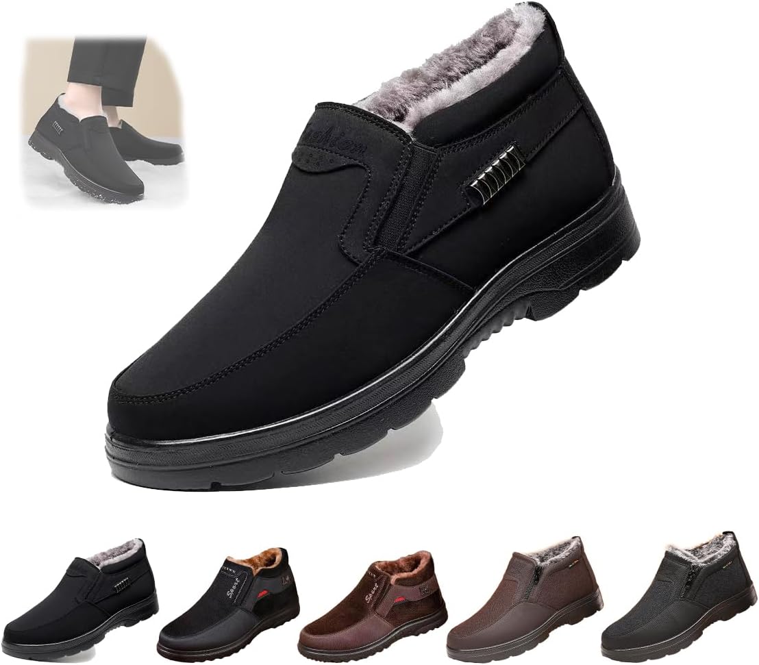 Мужские ортопедические зимние теплые снежные ботинки, утепленные мехом, ботильоны на каждый день с меховой подкладкой, водонепроницаемая обувь для улицы, удобные ботинки на молнии Generic, черный
Мужские ортопедические зимние теплые снежные ботинки, утепленные мехом, ботильоны на каждый день с меховой подкладкой, водонепроницаемая обувь для улицы, удобные ботинки на молнии Generic, черный