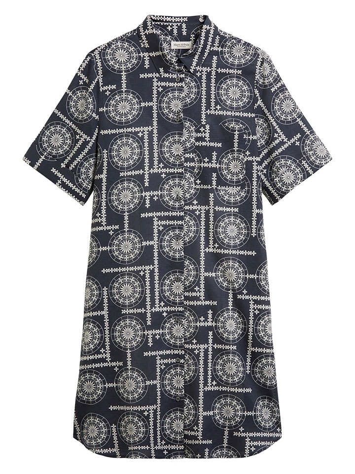 Платье до колена Marc O'Polo, темно-синий/белый 
Платье до колена Marc O'Polo, темно-синий/белый