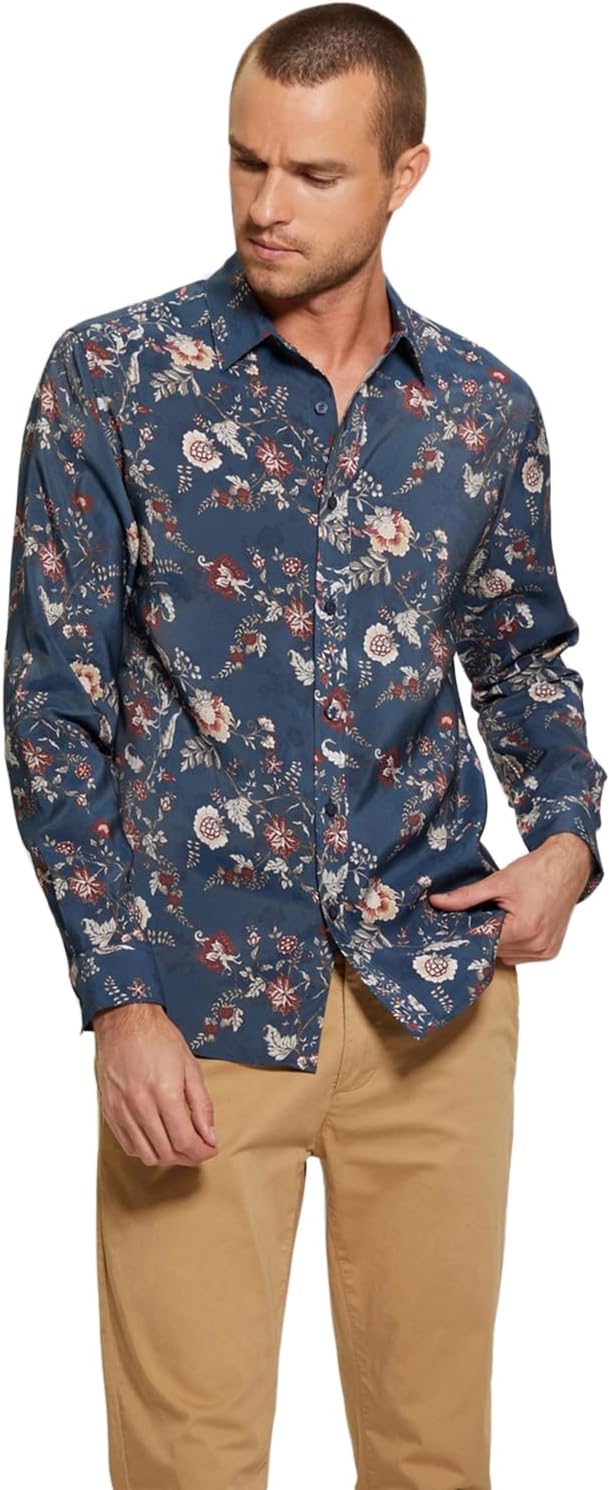 GUESS Мужская рубашка с длинным рукавом Sandwash, Festive Floral Blue
GUESS Мужская рубашка с длинным рукавом Sandwash, Festive Floral Blue