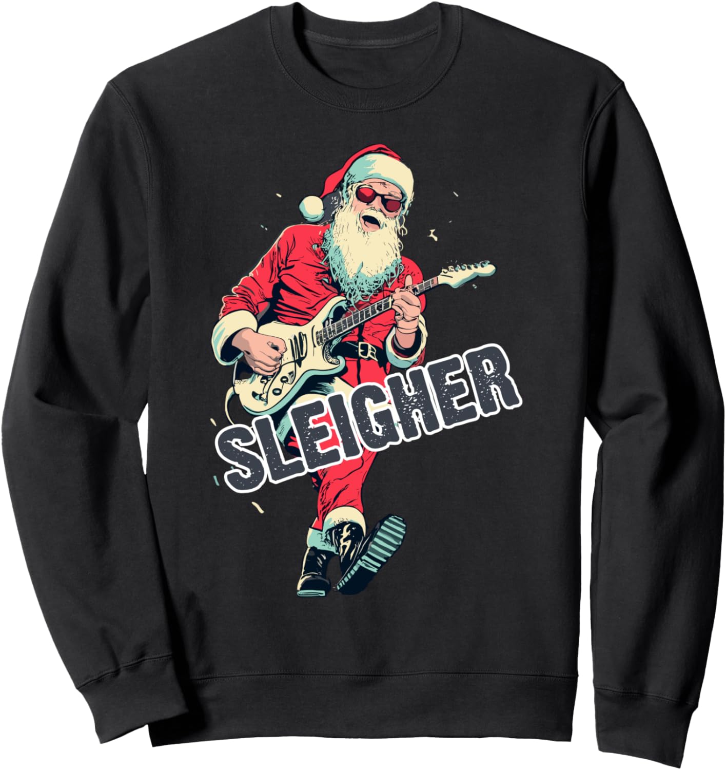 Толстовка с изображением Санта-Клауса и гитары на рождественских санях Sleigher Christmas Gifts, черный
Толстовка с изображением Санта-Клауса и гитары на рождественских санях Sleigher Christmas Gifts, черный