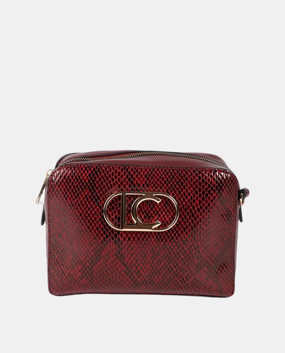 Сумка через плечо с эффектом змеиной кожи и овальным логотипом LC Lola Casademunt, бордовый
Сумка через плечо с эффектом змеиной кожи и овальным логотипом LC Lola Casademunt, бордовый