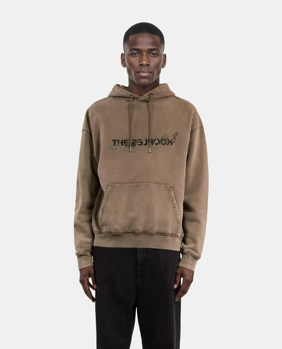 Мужская толстовка с капюшоном и трафаретным принтом с заклепками The Kooples, коричневый
Мужская толстовка с капюшоном и трафаретным принтом с заклепками The Kooples, коричневый