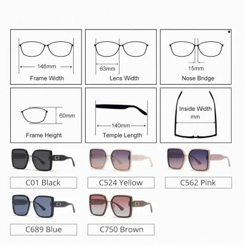 Солнцезащитные очки большого размера 2027 года для женщин, поляризованные от УФ-излучения, женские солнцезащитные очки для активного отдыха MTZJH, C562 Pink
Солнцезащитные очки большого размера 2027 года для женщин, поляризованные от УФ-излучения, женские солнцезащитные очки для активного отдыха MTZJH, C562 Pink