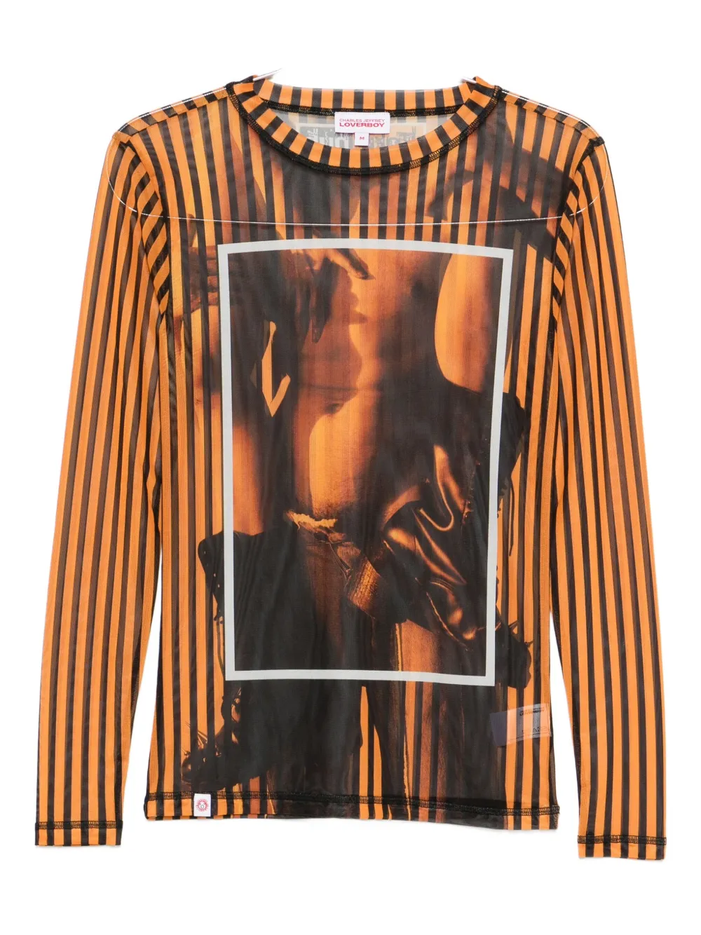 Футболка в полоску из силовой сетки Charles Jeffrey Loverboy, оранжевый
Футболка в полоску из силовой сетки Charles Jeffrey Loverboy, оранжевый
