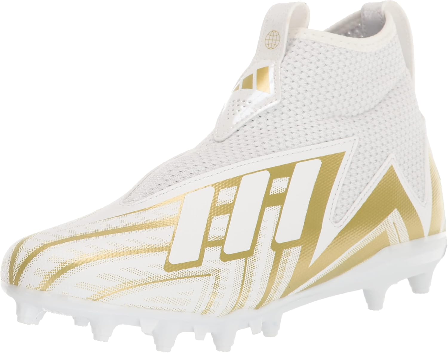 Футбольные бутсы Adidas Mens Freak 23 для игры в линию, белый/золотой
Футбольные бутсы Adidas Mens Freak 23 для игры в линию, белый/золотой