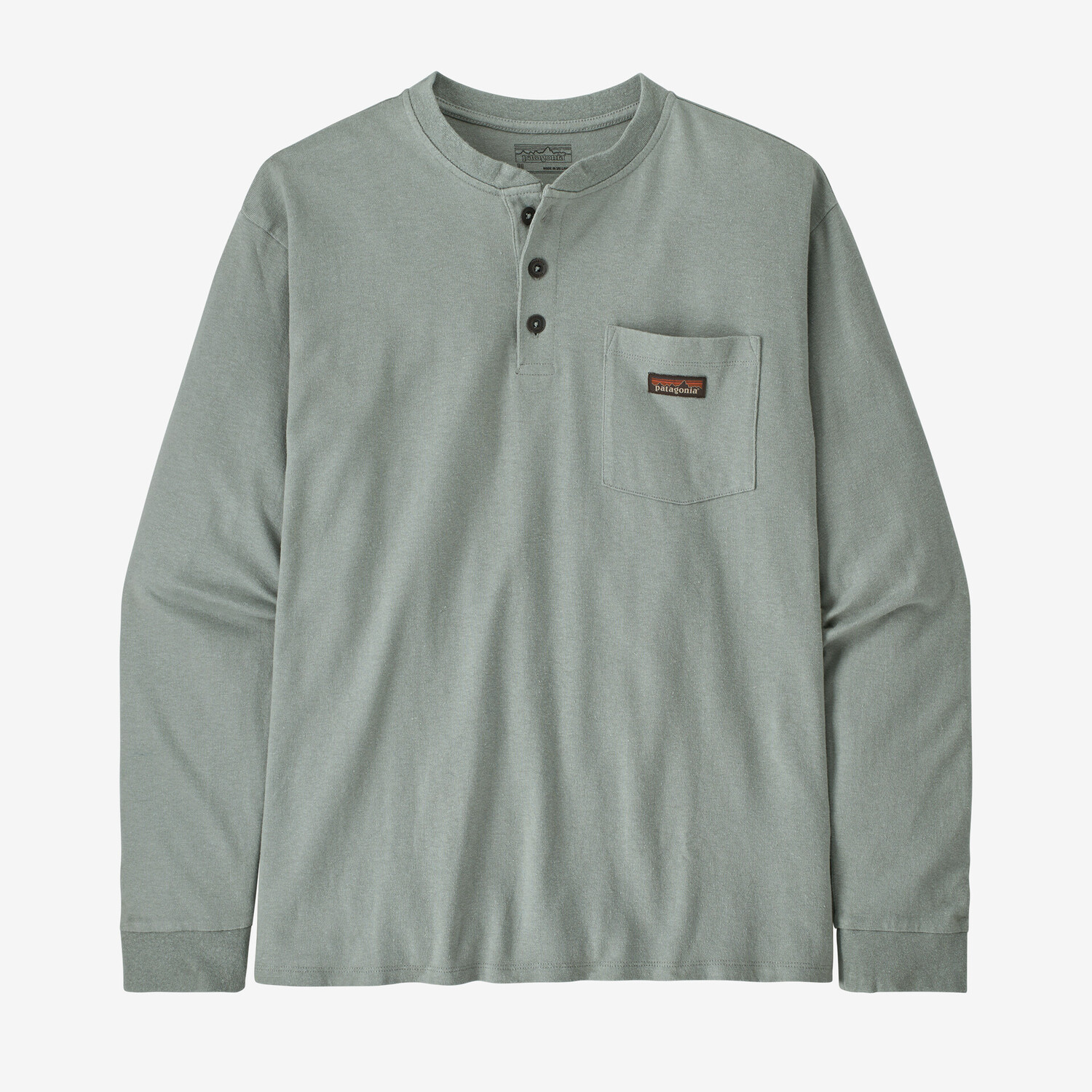 Мужская рабочая футболка Henley с длинными рукавами и карманами Patagonia, цвет Sleet Green
Мужская рабочая футболка Henley с длинными рукавами и карманами Patagonia, цвет Sleet Green