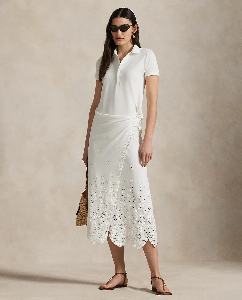 Полуприлегающее платье миди с воротником-поло Polo Ralph Lauren, белый
Полуприлегающее платье миди с воротником-поло Polo Ralph Lauren, белый